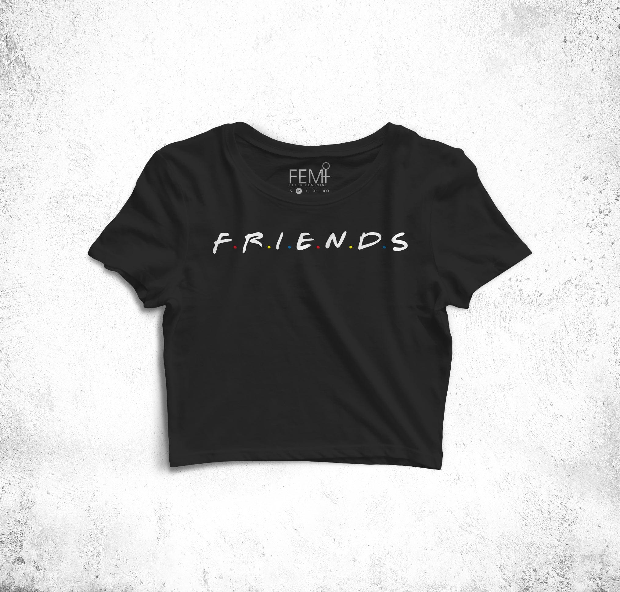 cropped friends t shirt