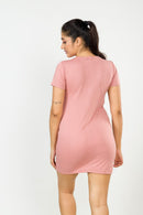 Peach T-shirt Dress FEMI