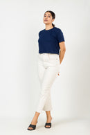 Navy Blue Crop Top FEMI