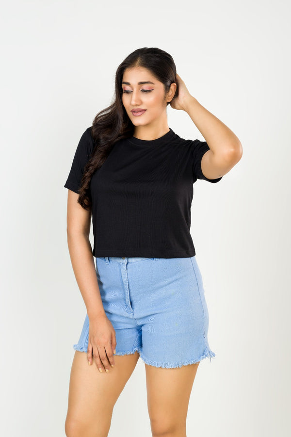 Black Crop Top FEMI