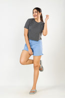 Gray Crop Top FEMI