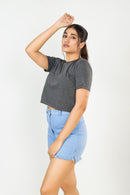 Gray Crop Top FEMI