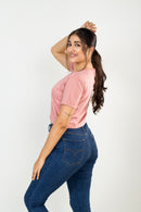 Peach Crop Top FEMI