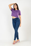 Cyber Grape Crop Top FEMI