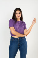 Cyber Grape Crop Top FEMI