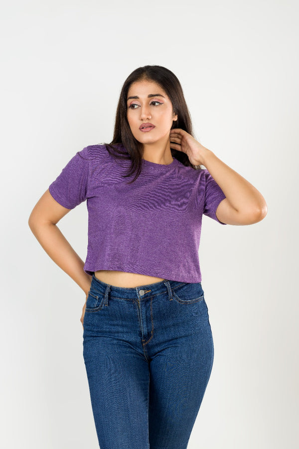Cyber Grape Crop Top FEMI