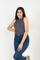 Gray Sleeveless T-shirt FEMI