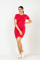 Red T- shirt Dress FEMI