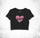 BLACKPINK HEART - Black Crop Top Tee FEMI
