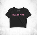 BLACK PINK - Black Crop Top Tee FEMI