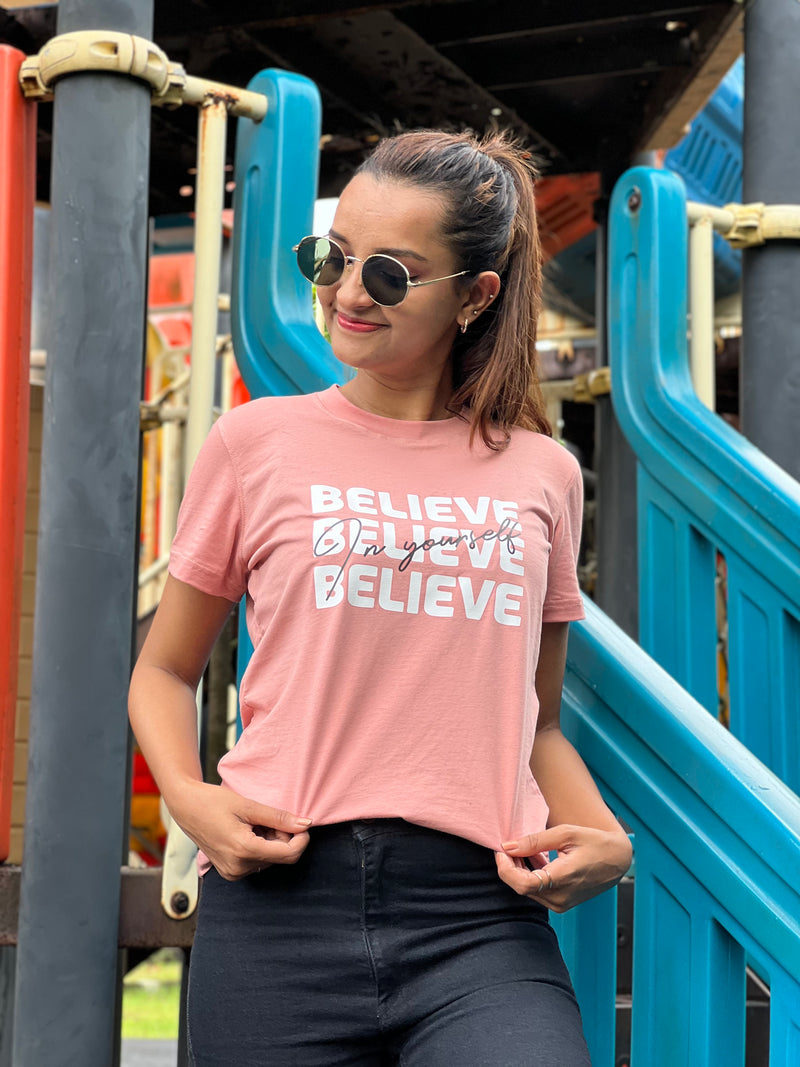Believe Printed T-shirt FEMI